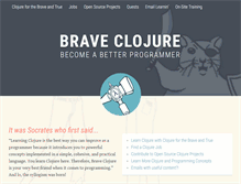 Tablet Screenshot of braveclojure.com